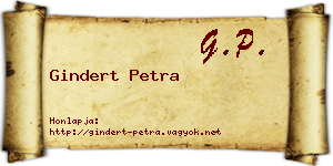 Gindert Petra névjegykártya